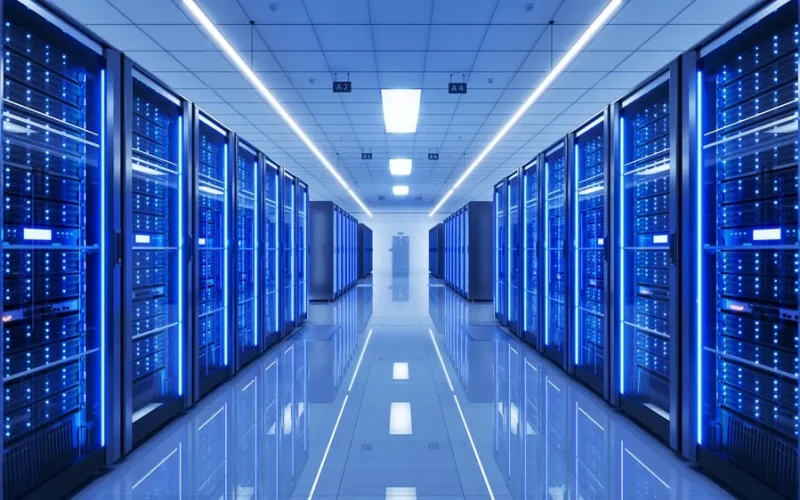 Server,Racks,In,Modern,Server,Room,Data,Center.,3d,Illustration